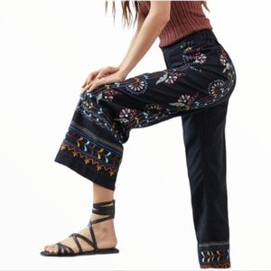Anthropologie NWT Embroidered Trouser Pants